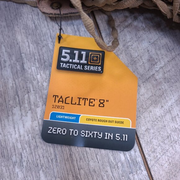 5.11 Tactical Taclite Boot Mens 4 Coyote 8" Lightweight Combat Air Mesh Panels - Picture 8 of 9